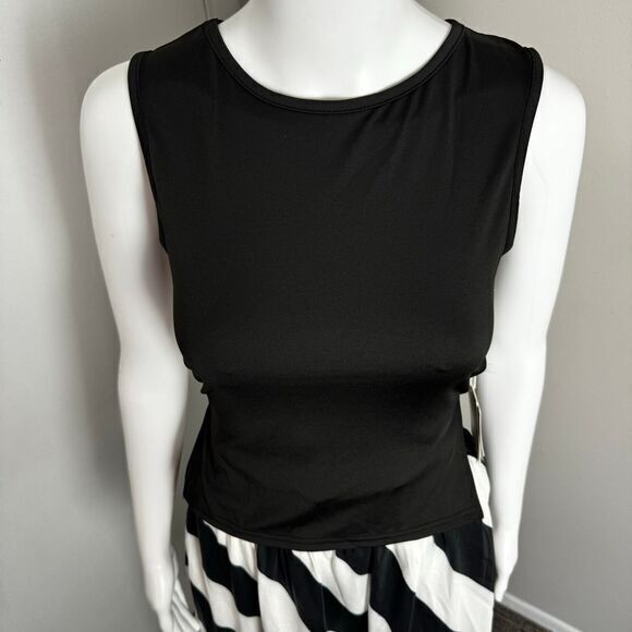Commense Chic tie Back Crop top Sleeveless‎ Black M - Picture 8 of 12